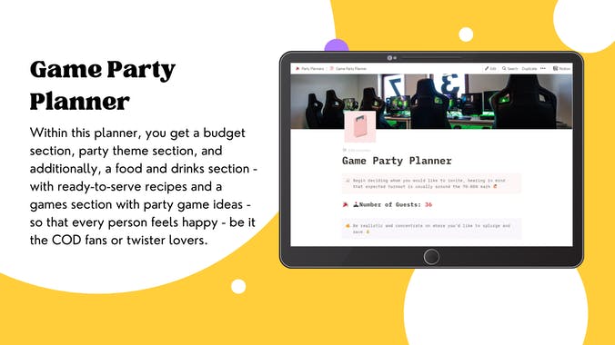 Notion Party Planners