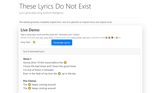 These Lyrics Do Not Exist
