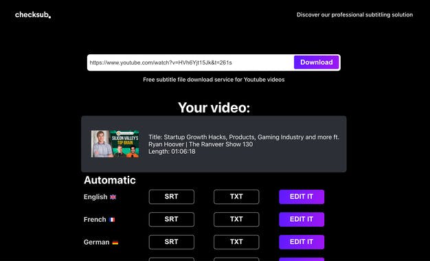 Subtitles Downloader by Checksub