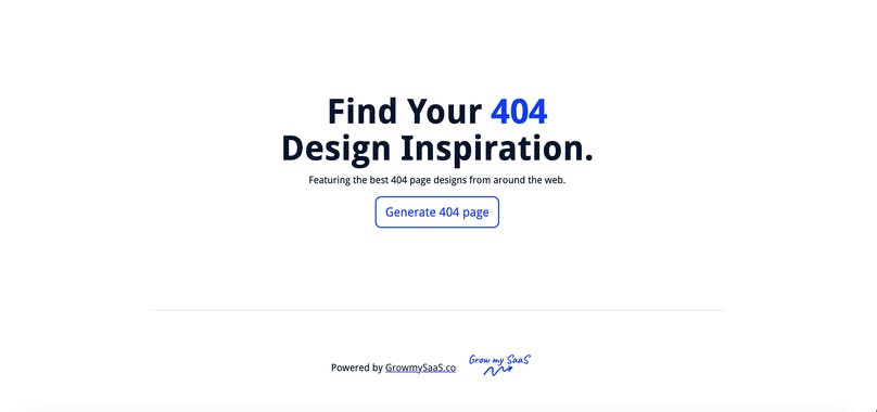 404 Page Inspiration