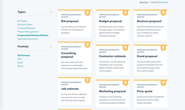 Business Templates by HubSpot