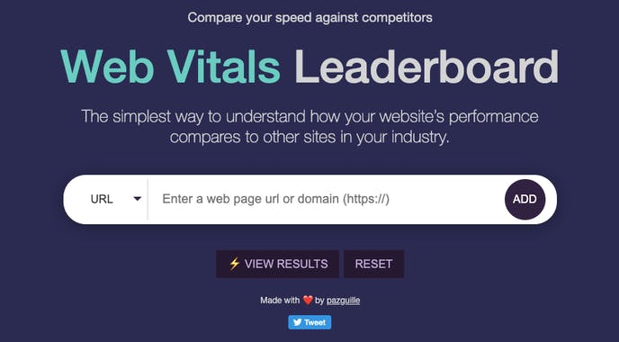 Web Vitals Leaderboard