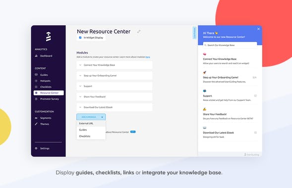 Resource Center by UserGuiding