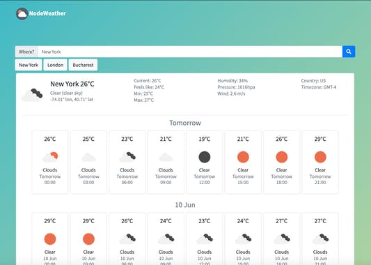 NodeWeather
