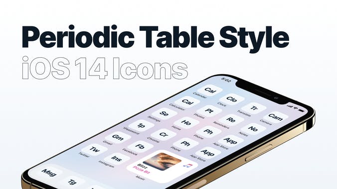 Periodic Table Style iOS 14 Icons