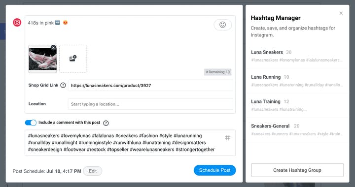 Buffer Hashtag Manager