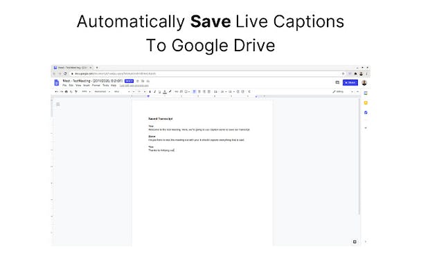 CaptionSaver Pro for Google Meet