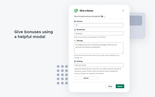 Bonusly for Slack