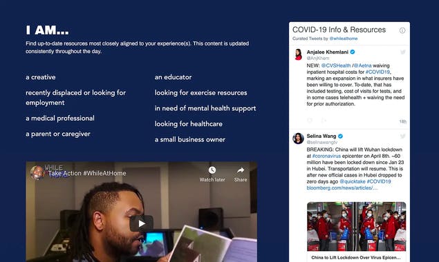 WhileAtHome COVID-19 Resource Hub