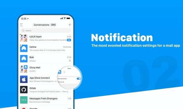 Chirp Mail - Email Messenger