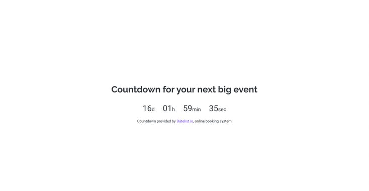 Online Countdown by Datelist