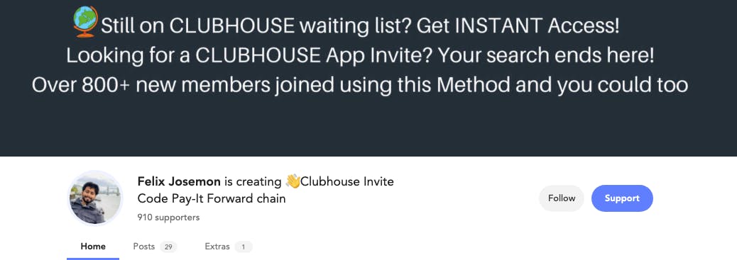 Clubhouse App Invites