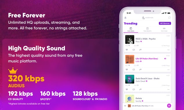 Audius Music for iPhone