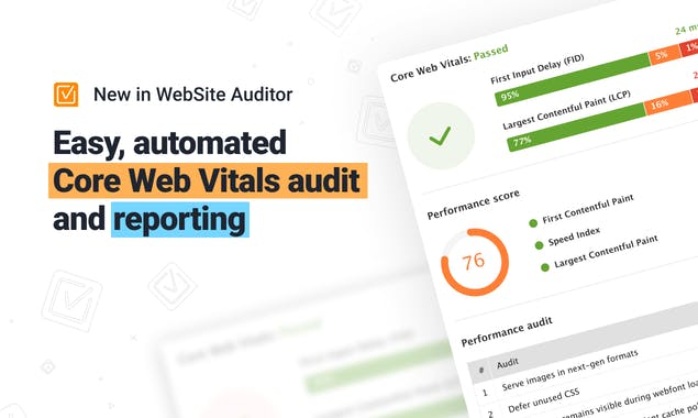 Core Web Vitals in WebSite Auditor