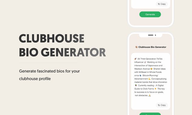 Clubhouse Bio Generator