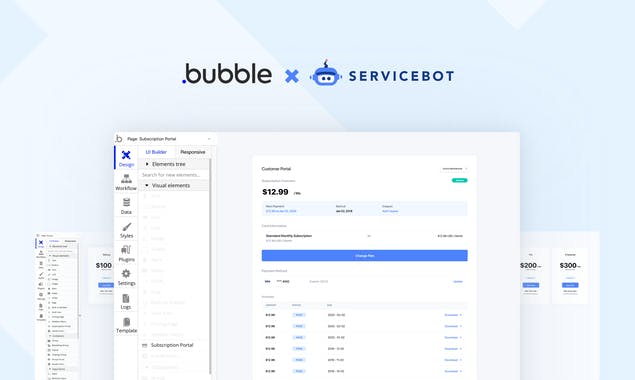 Bubble Customer Portal by Servicebot