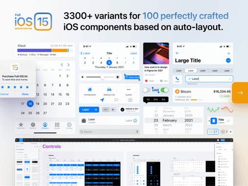 Full iOS 15 UI Kit 