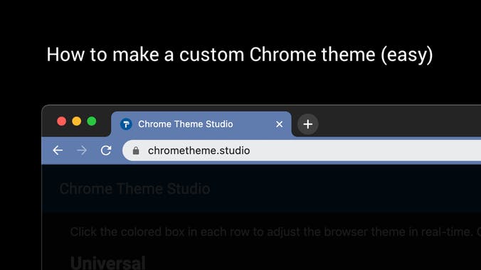Chrome Theme Studio