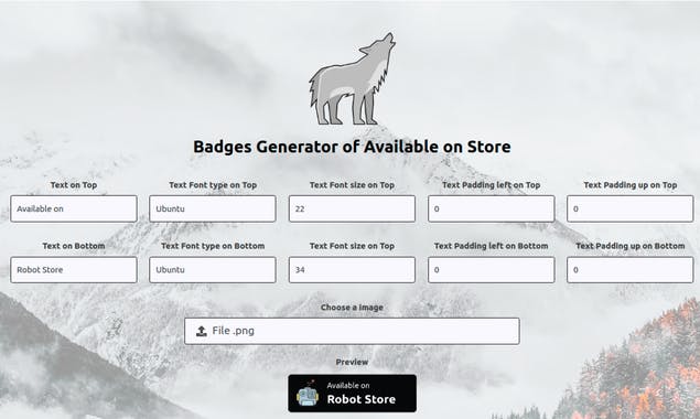 Badges Generator of Available on Store