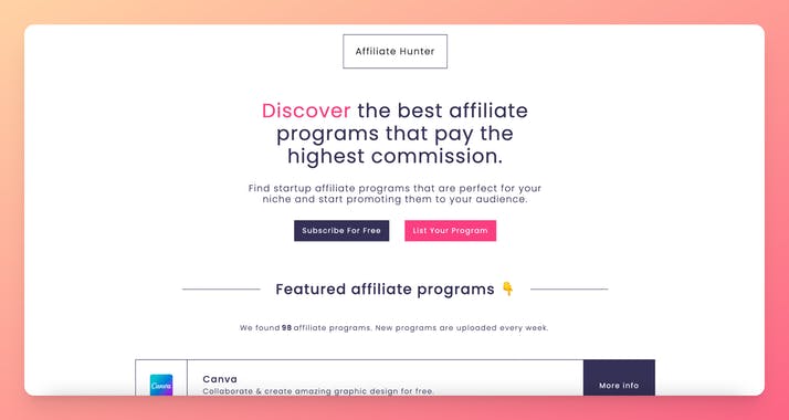 Best Affiliate Programs