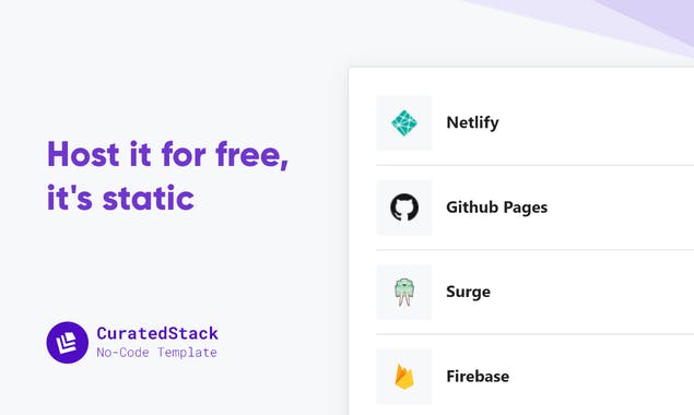 CuratedStack No-Code Template