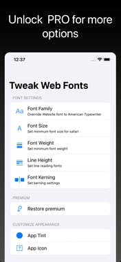 Tweak Web Fonts