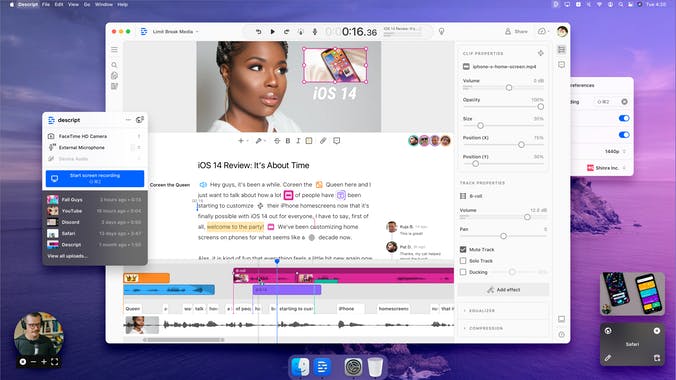 Descript Video Editor & Screen Recording