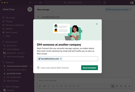 Slack Connect Direct Messages