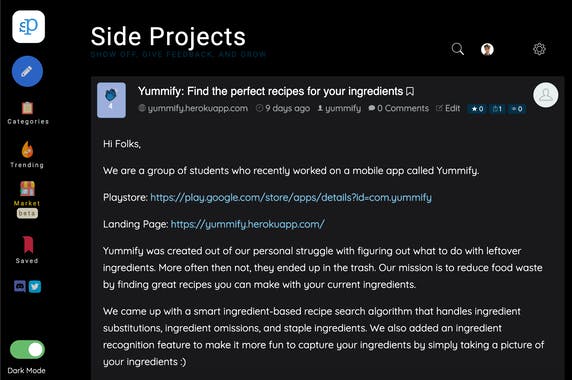 SideProjects v2.0