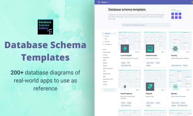 Database Schema Gallery by DrawSQL