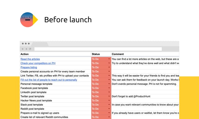 Relatively No-frills PH Launch Checklist