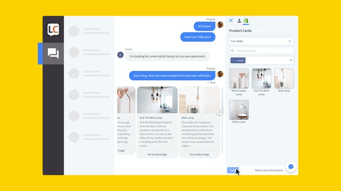 Shopify Product Cards by Live Chat
