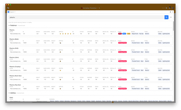 Airtable Pokédex