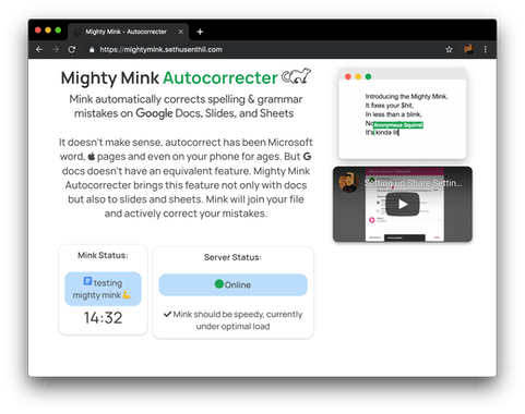 Mighty Mink Autocorrector