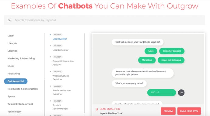 Outgrow Chatbots