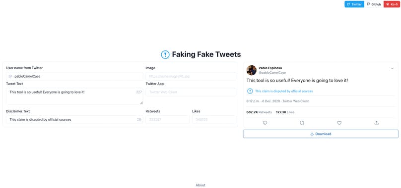 Faking Fake Tweets