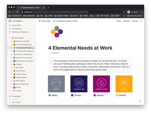 Name Your Needs at Work w/ Notion