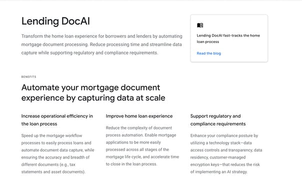 Lending DocAI by Google