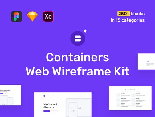 Containers Web Wireframe Kit