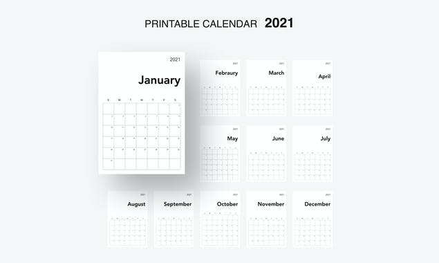Minimal Calendar For 2021