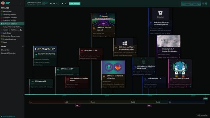 GitKraken Timelines: Free Timeline Maker