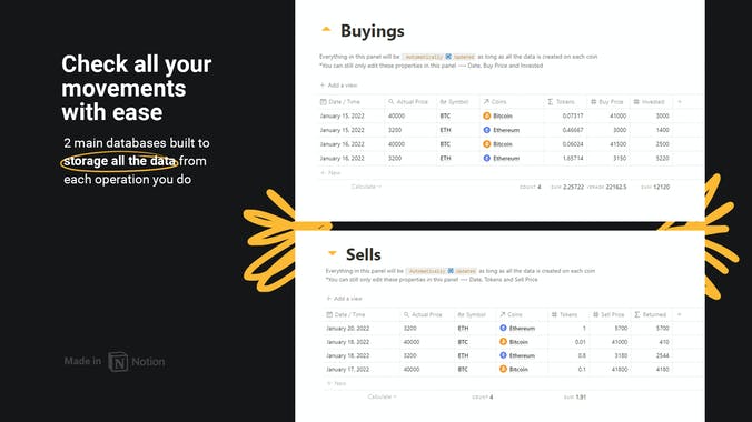 Notion Cryptofolio