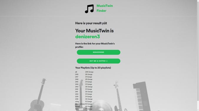 MusicTwin Finder