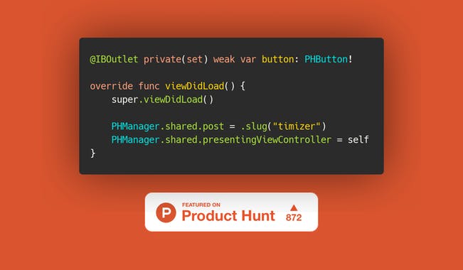 Product Hunt badge for iOS (Unofficial)