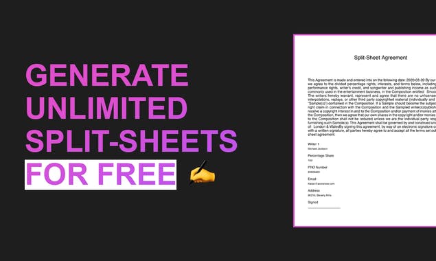 Free Split-Sheet Generator For Musicians