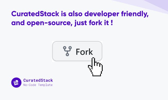 CuratedStack No-Code Template