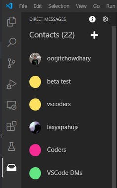 VS Code DMs
