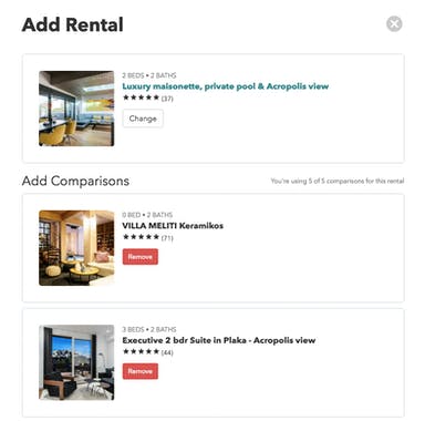 Compare Rental Bookings