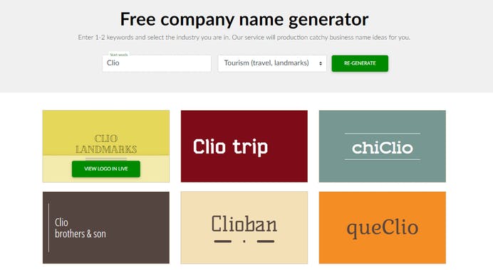 Logaster Company Name Generator