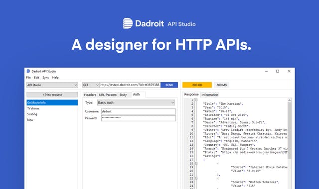 Dadroit API Studio